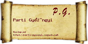 Parti Gyöngyi névjegykártya